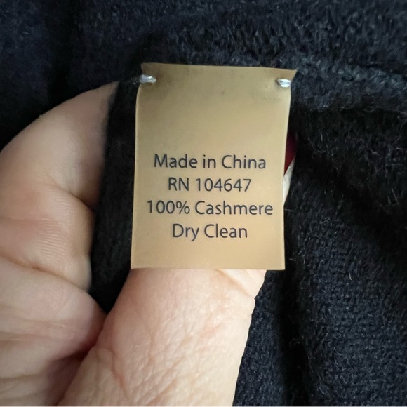 FORTE CASHMERE Quiet Minimalist Oversized Black Cowl Neck Sweater, M - Picture 9 of 10